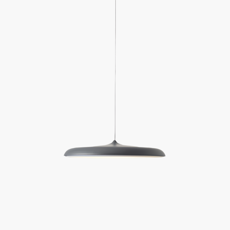 Bathroom Pendant Light Fixtures with Modern Minimalist Saucer Shade and Integrated LED - Image 11