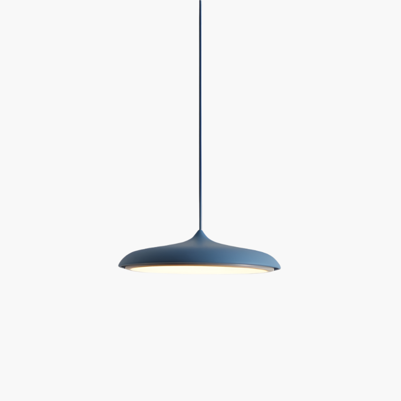 Bathroom Pendant Light Fixtures with Modern Minimalist Saucer Shade and Integrated LED - Image 13