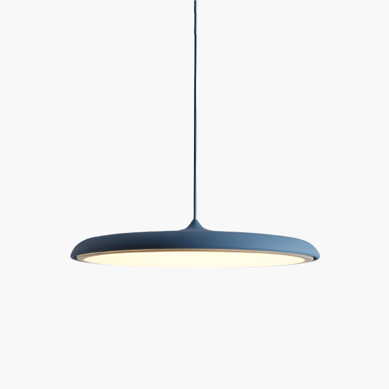 Bathroom Pendant Light Fixtures with Modern Minimalist Saucer Shade and Integrated LED - Image 14
