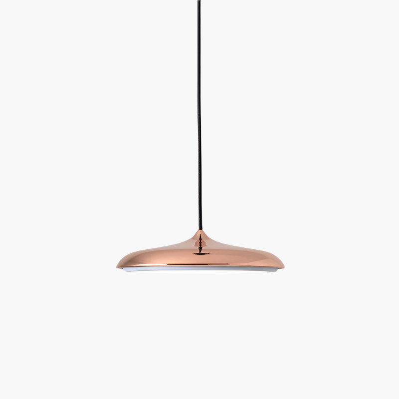 Bathroom Pendant Light Fixtures with Modern Minimalist Saucer Shade and Integrated LED - Image 15