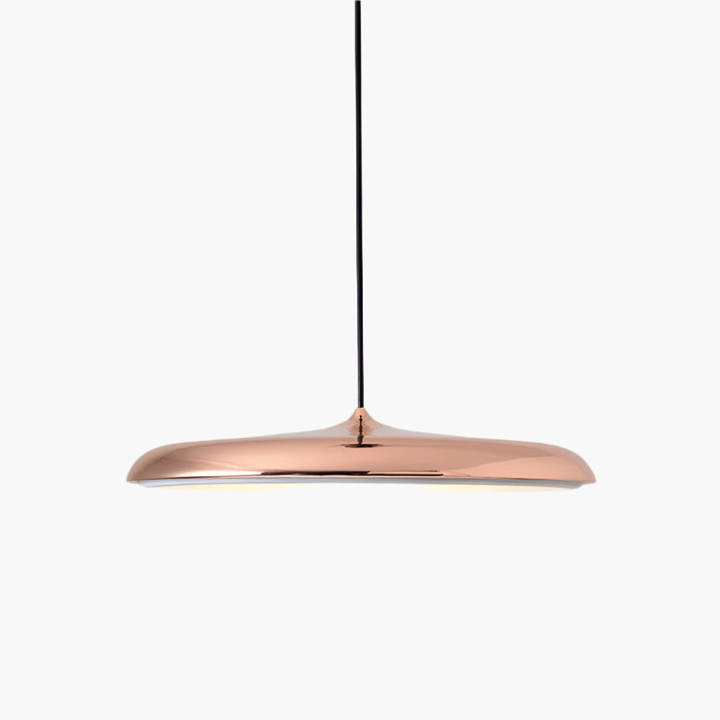 Bathroom Pendant Light Fixtures with Modern Minimalist Saucer Shade and Integrated LED - Image 16