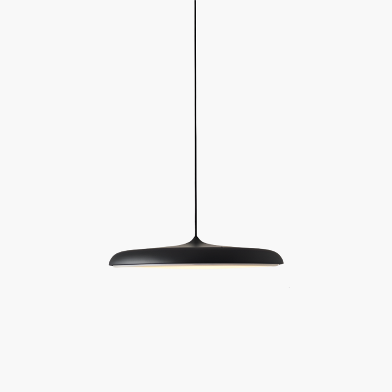 Bathroom Pendant Light Fixtures with Modern Minimalist Saucer Shade and Integrated LED - Image 9