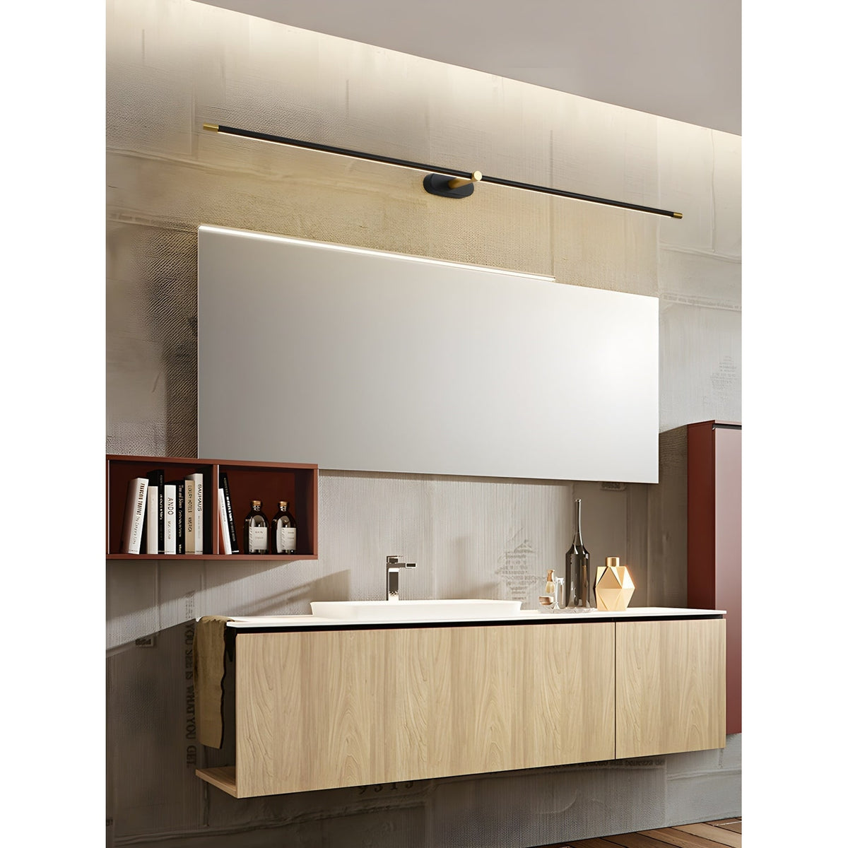 Bathroom Vanity Light Fixtures with Linear LED Mirror Lighting and Modern Slim Design - Image 13