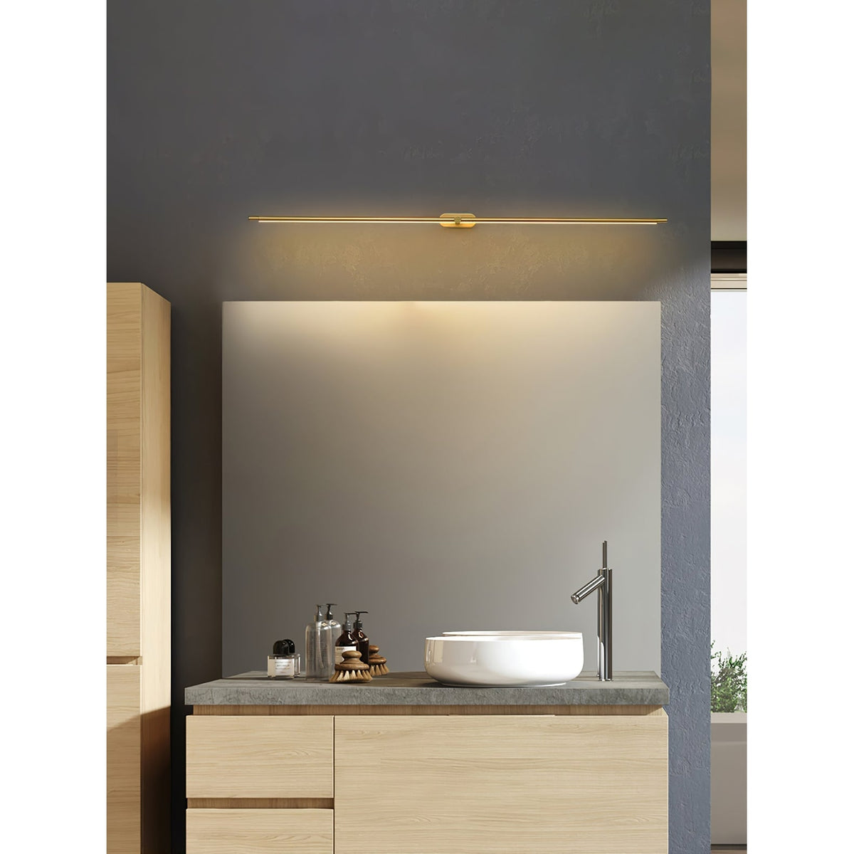 Bathroom Vanity Light Fixtures with Linear LED Mirror Lighting and Modern Slim Design - Image 28