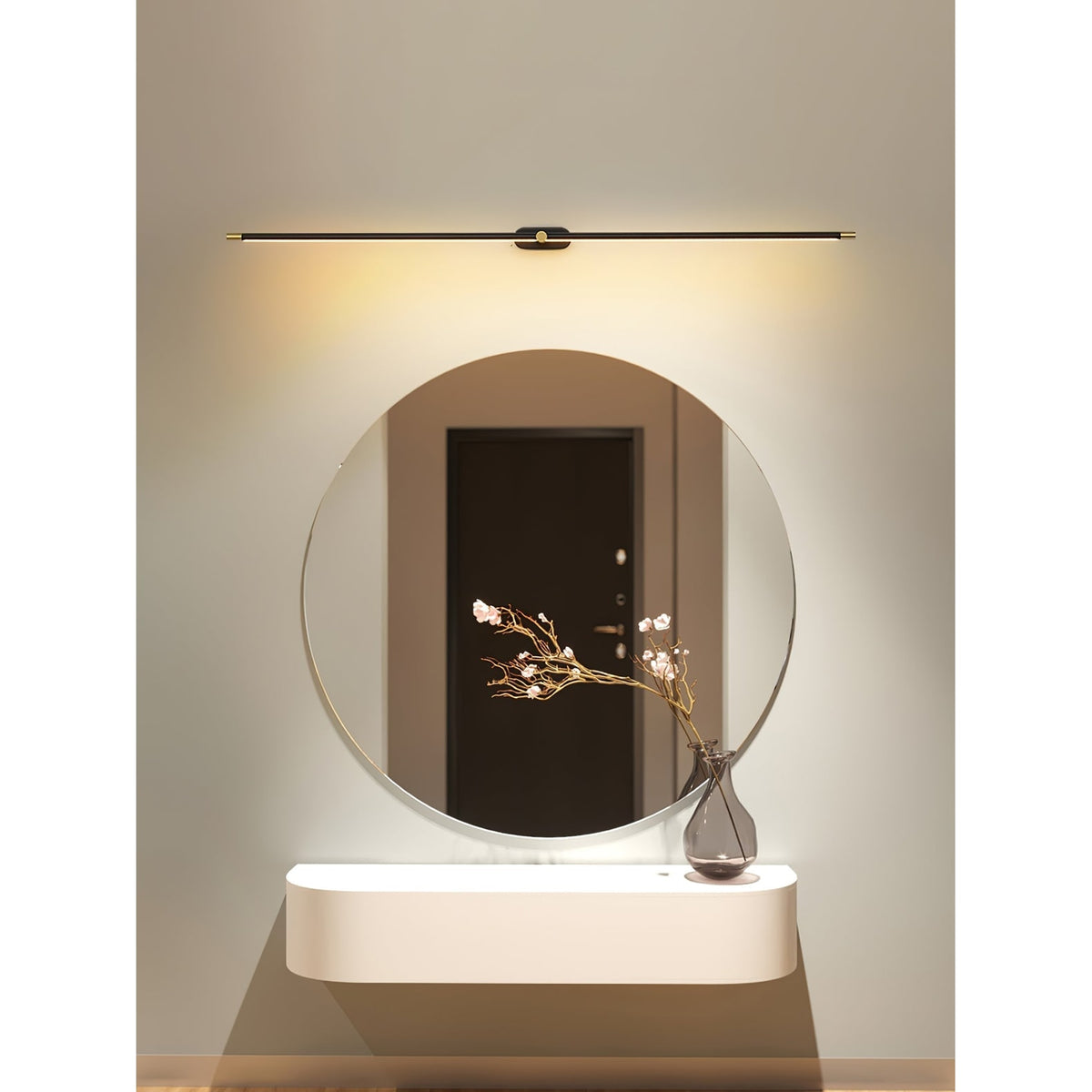Bathroom Vanity Light Fixtures with Linear LED Mirror Lighting and Modern Slim Design - Image 29