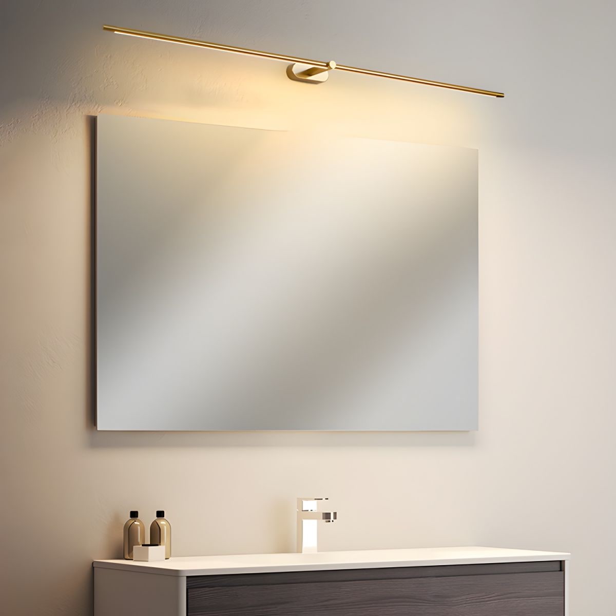 Bathroom Vanity Light Fixtures with Linear LED Mirror Lighting and Modern Slim Design - Image 4