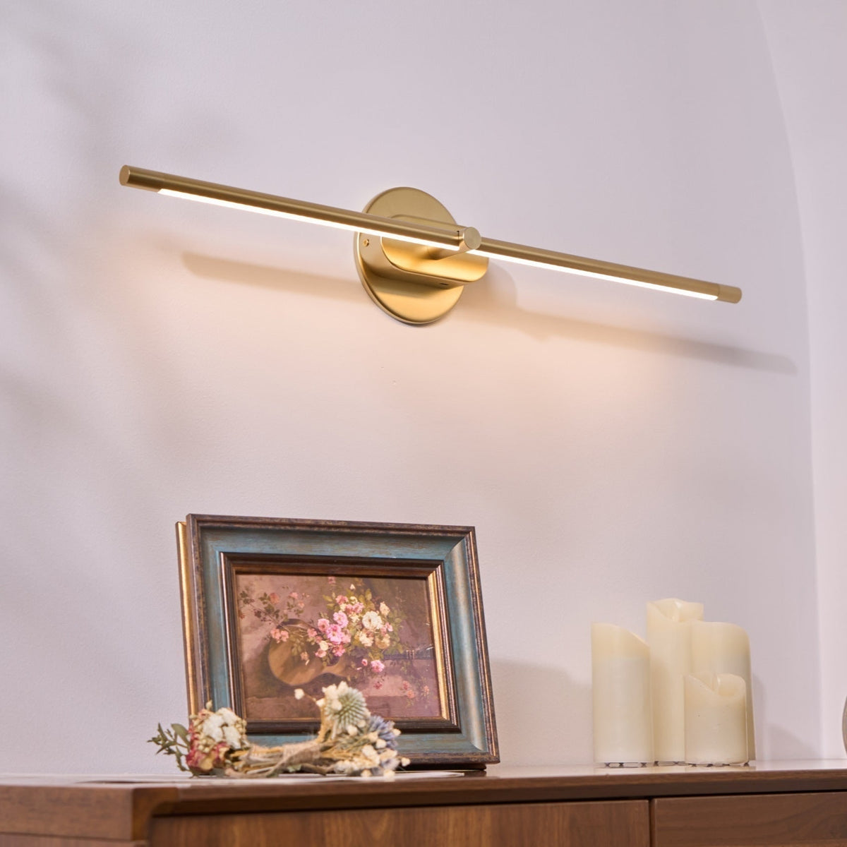 Bathroom Vanity Light Fixtures with Linear LED Mirror Lighting and Modern Slim Design - Image 44