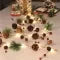 Battery Operated LED Christmas Garland Lights with Warm White String and Pine Cones - Image 5