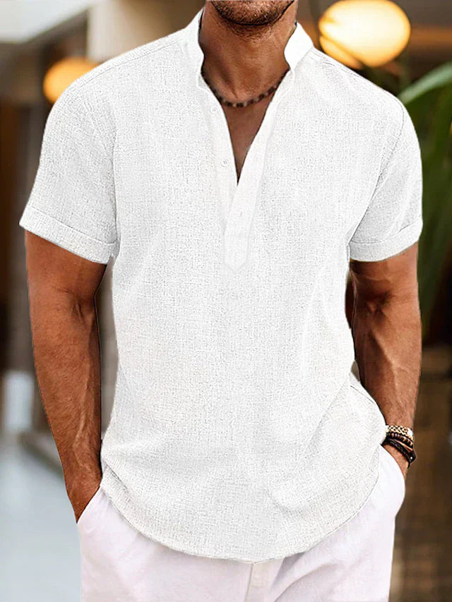Men's Summer Henley Shirt