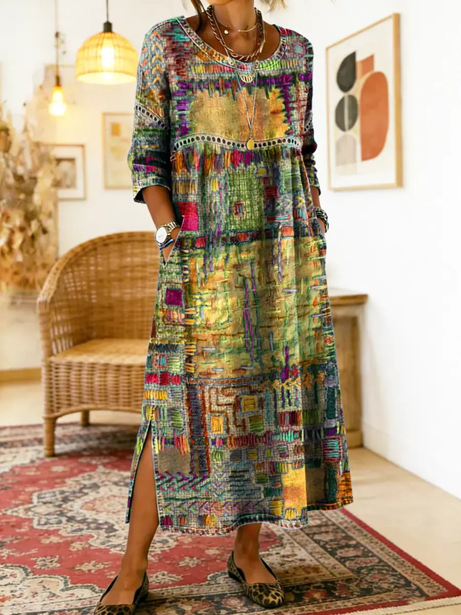 Women's Denim Patchwork Dress