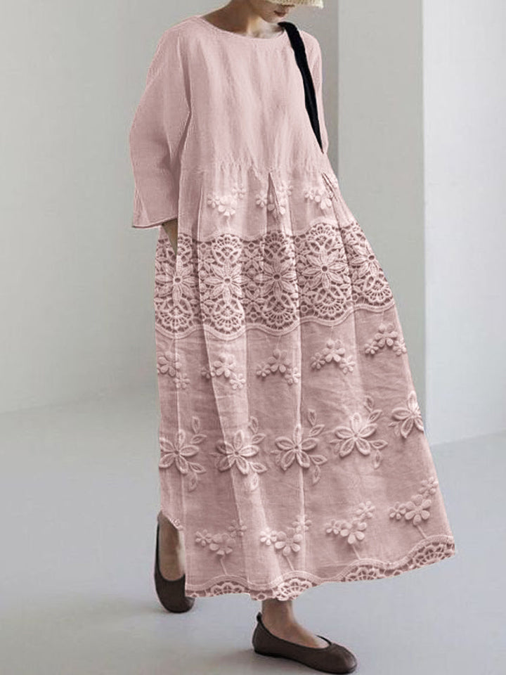 Beata | Elegant Lace Midi Dress