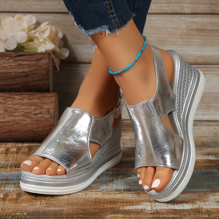 Women's Platform Slip On Sandals