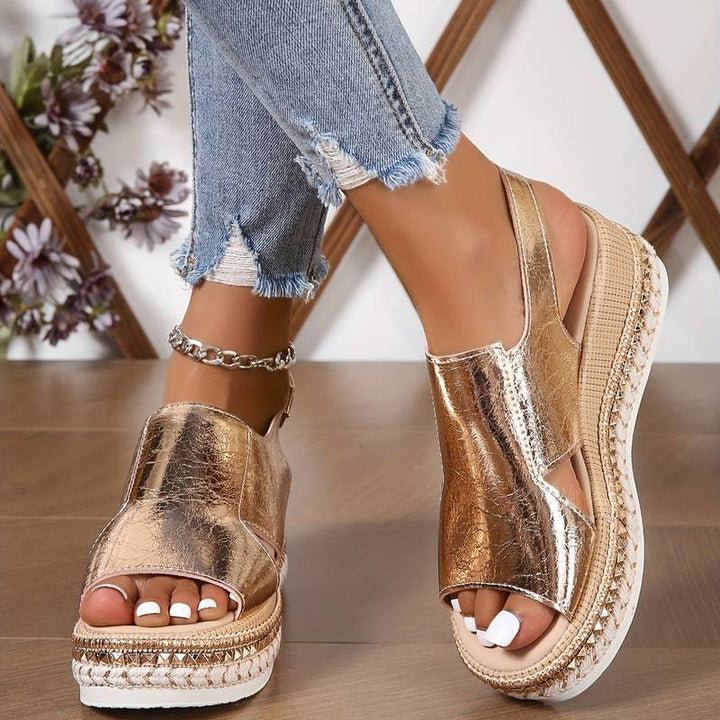 Women's Platform Slip On Sandals