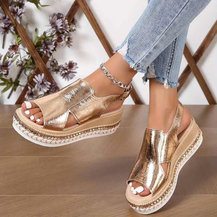 Women's Platform Slip On Sandals