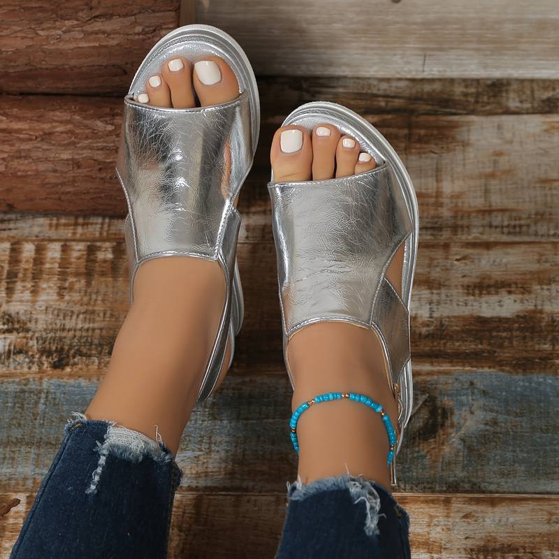 Women's Platform Slip On Sandals
