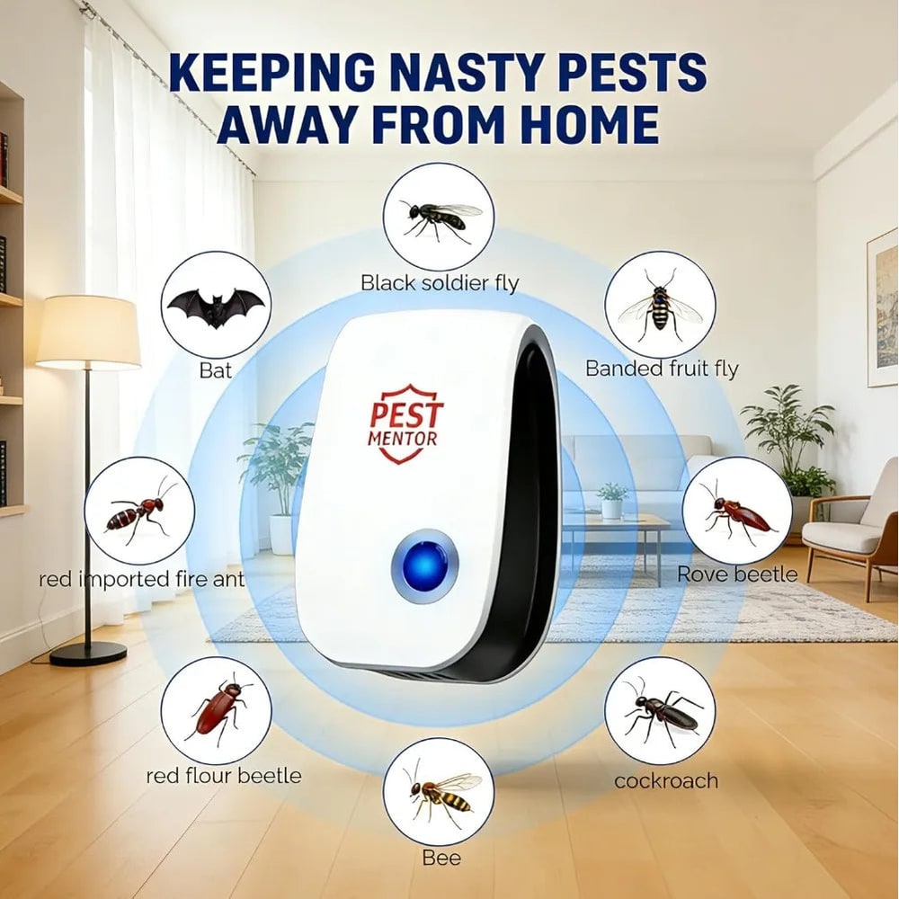 Bed Bug Pest Control Ultrasonic Repeller Plug-In Device for Indoor Use - Image 1