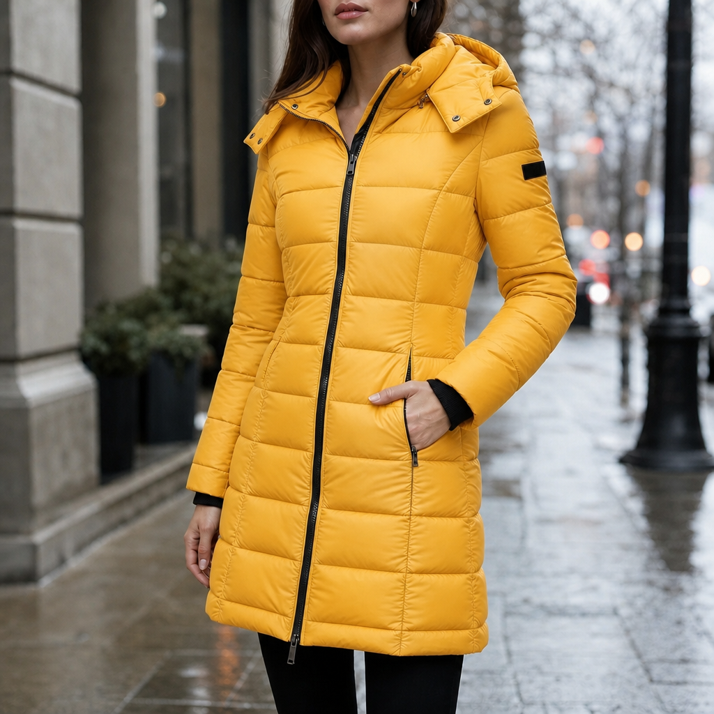 Women's Mid-Length Hooded Puffer Jacket