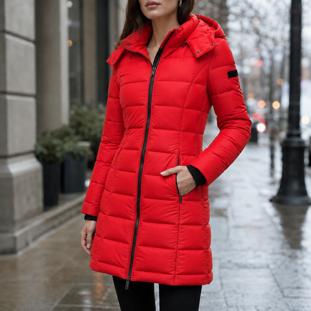Women's Mid-Length Hooded Puffer Jacket