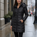 Women's Mid-Length Hooded Puffer Jacket