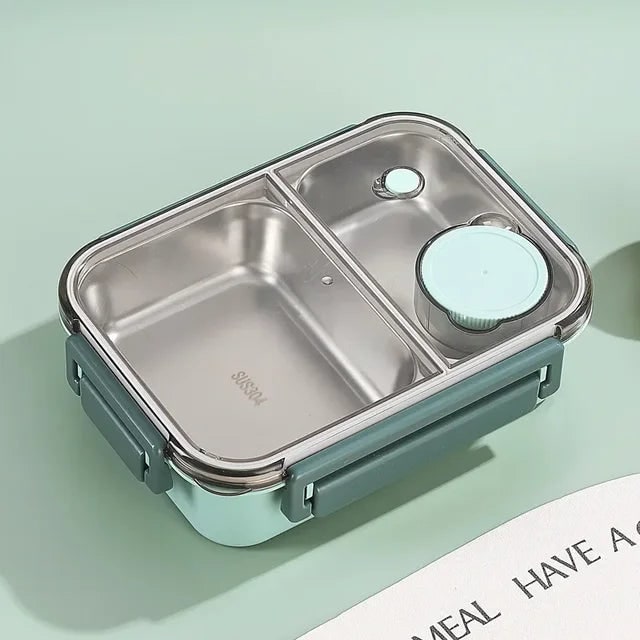 Bento Lunch Box with Stainless Steel Compartments and Leak-Proof Snap Latch Lid - Image 13