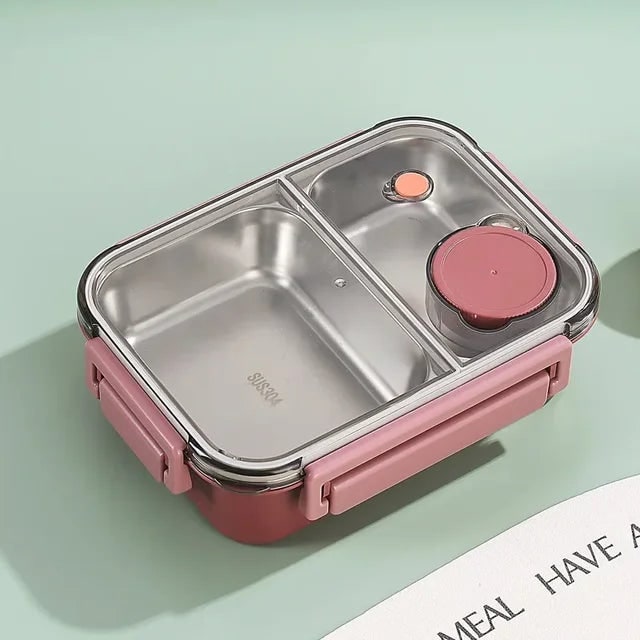 Bento Lunch Box with Stainless Steel Compartments and Leak-Proof Snap Latch Lid - Image 15