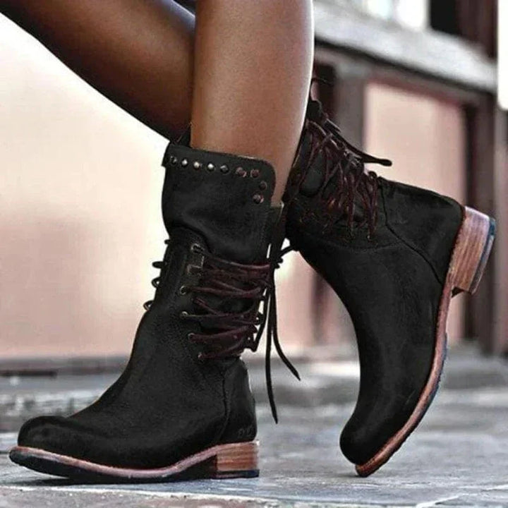 Women's Lace-Up Western Ankle Boots