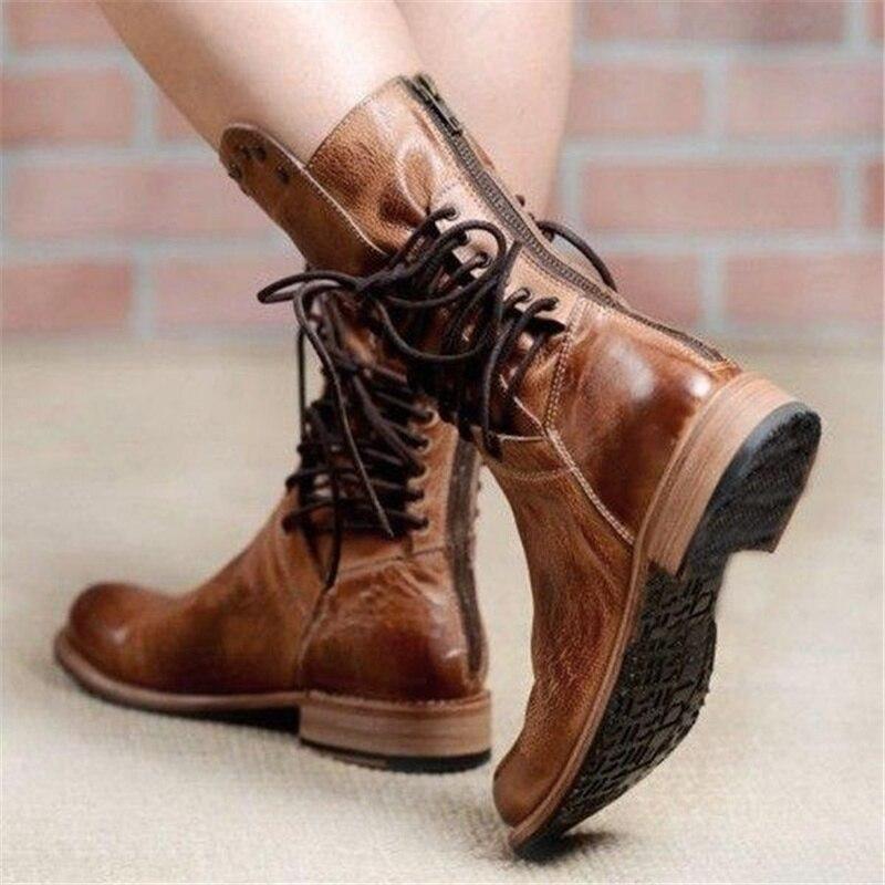 Women's Lace-Up Western Ankle Boots