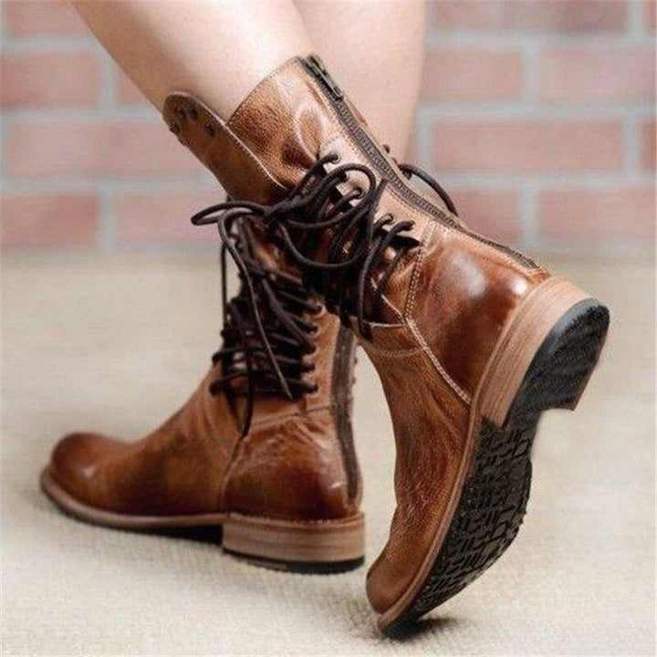 Women's Lace-Up Western Ankle Boots