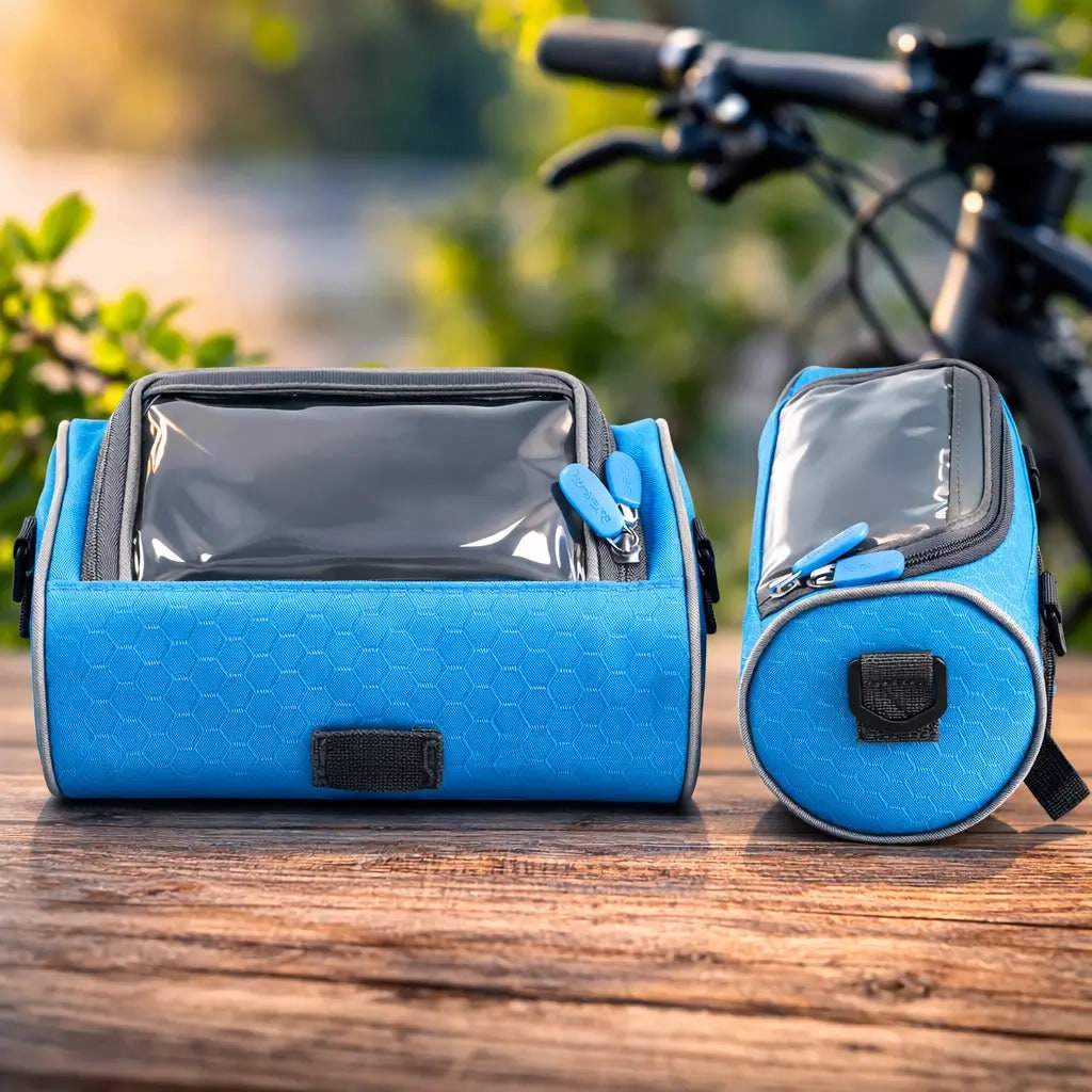 Bike Handlebar Bag with Touchscreen Phone Pocket and Removable Padded Liner - Image 12