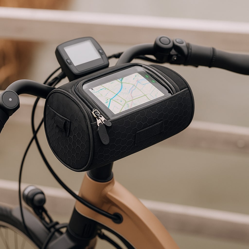 Bike Handlebar Bag with Touchscreen Phone Pocket and Removable Padded Liner - Image 14