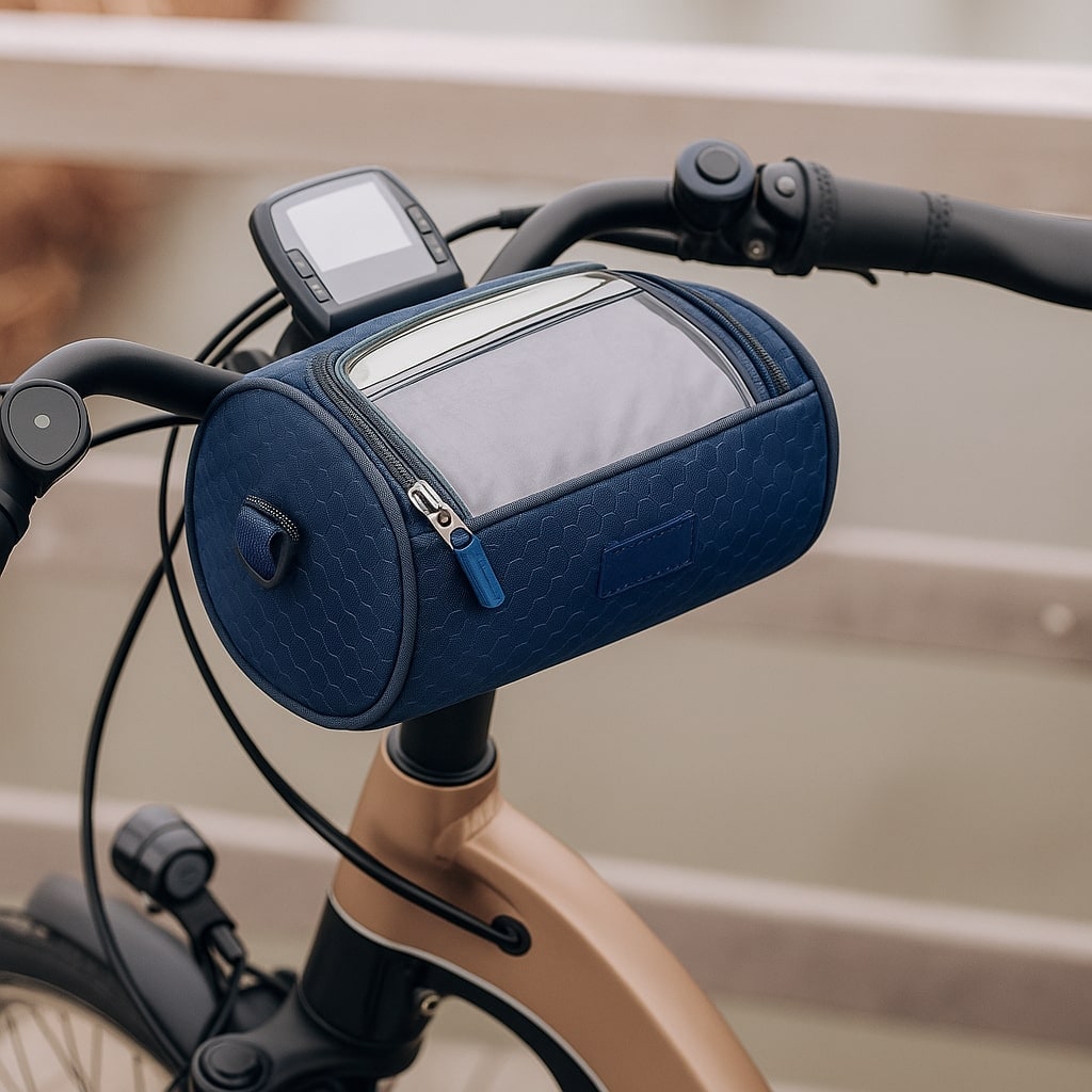 Bike Handlebar Bag with Touchscreen Phone Pocket and Removable Padded Liner - Image 15