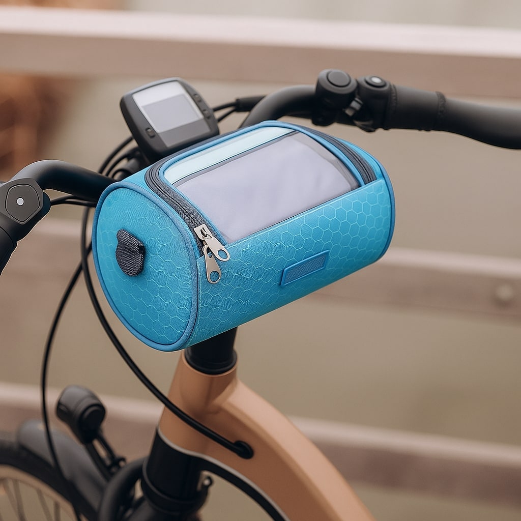 Bike Handlebar Bag with Touchscreen Phone Pocket and Removable Padded Liner - Image 16