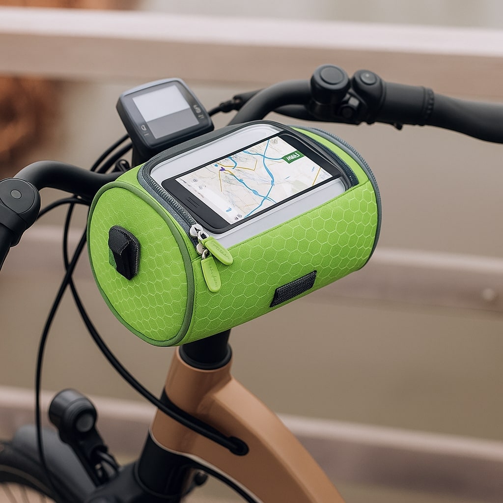 Bike Handlebar Bag with Touchscreen Phone Pocket and Removable Padded Liner - Image 17