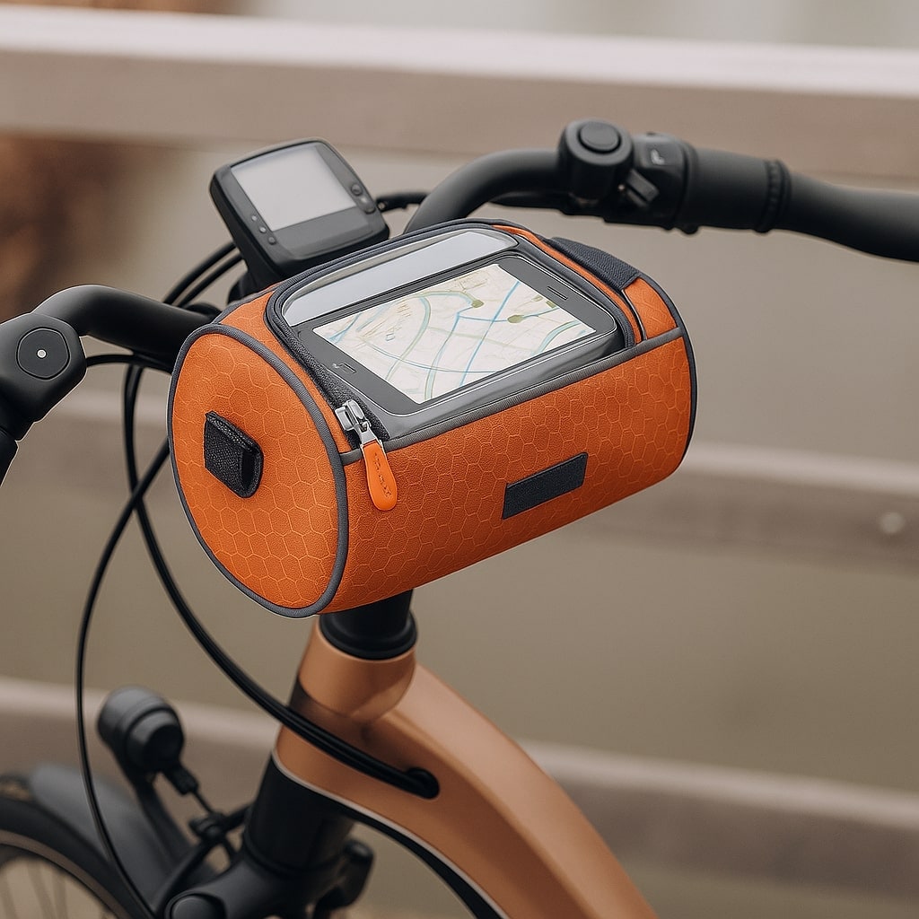Bike Handlebar Bag with Touchscreen Phone Pocket and Removable Padded Liner - Image 18