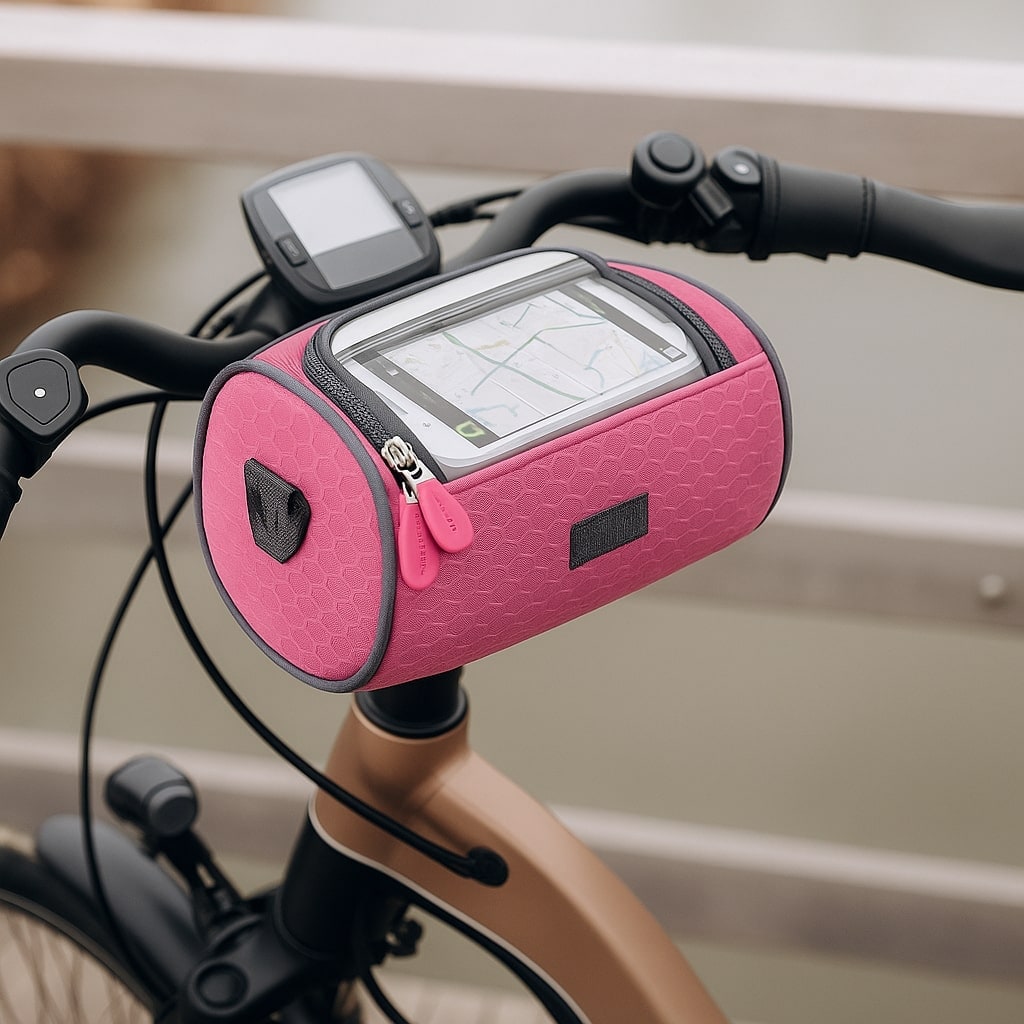 Bike Handlebar Bag with Touchscreen Phone Pocket and Removable Padded Liner - Image 19