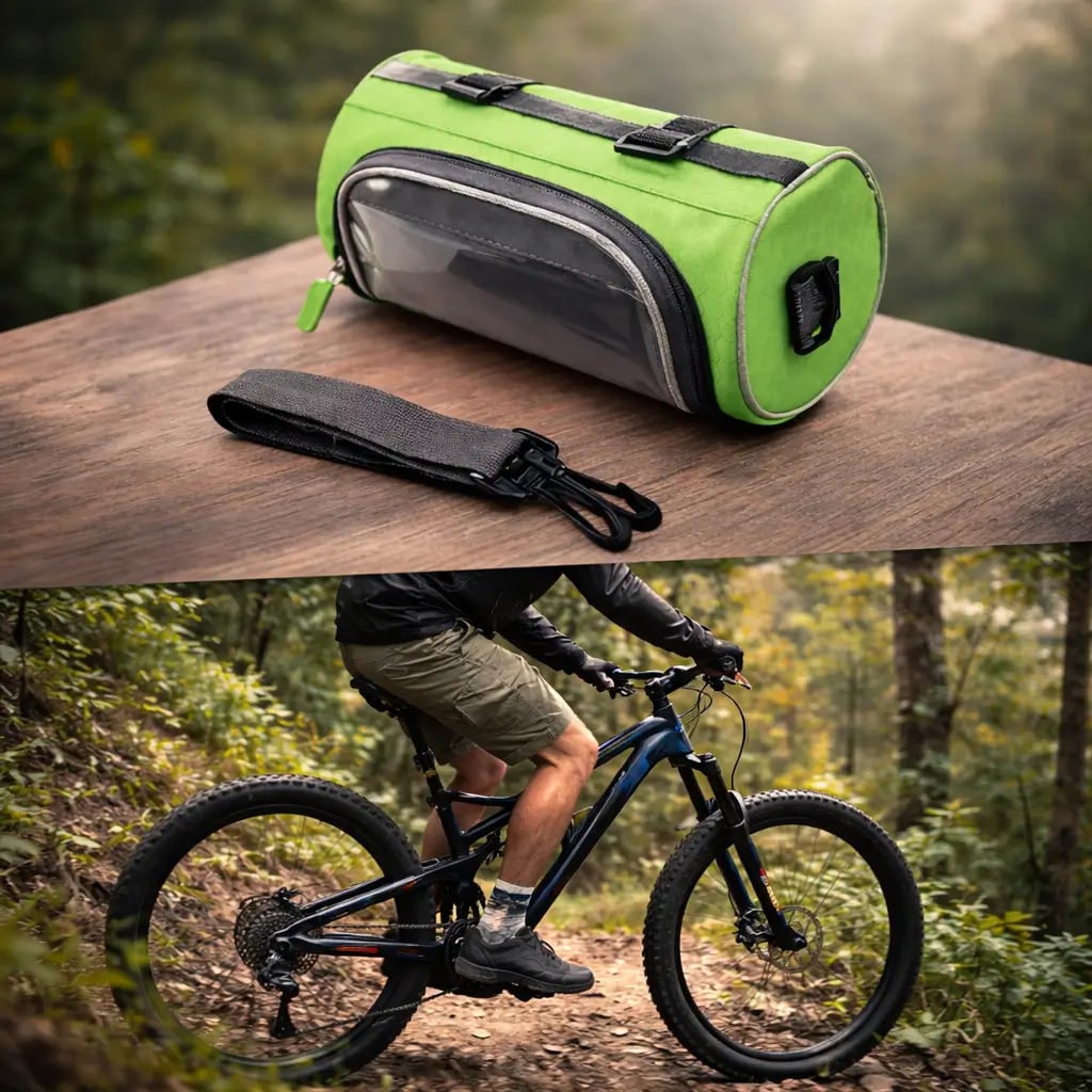 Bike Handlebar Bag with Touchscreen Phone Pocket and Removable Padded Liner - Image 5