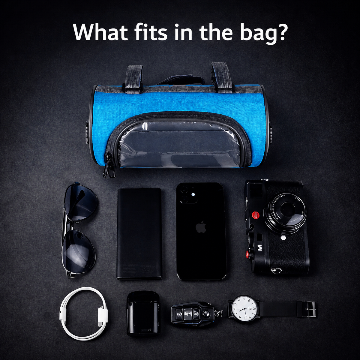 Bike Handlebar Bag with Touchscreen Phone Pocket and Removable Padded Liner - Image 6