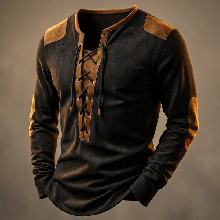 Men's Suede Touch Henley Shirt