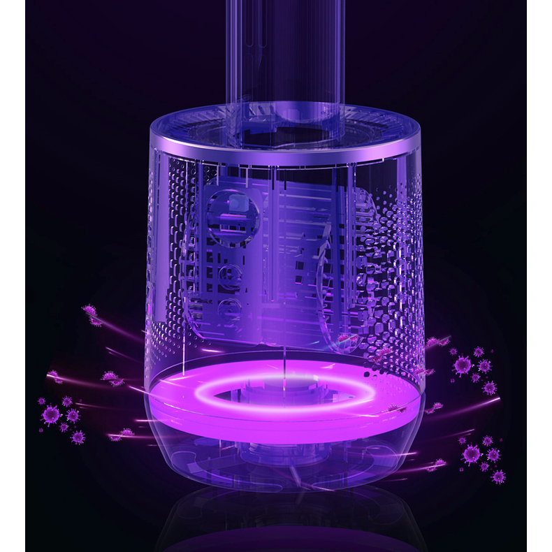 Bladeless Tower Fan with Air Purifier UV Ionization and Oscillating Design - Image 2