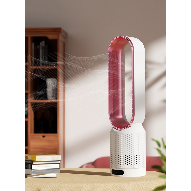 Bladeless Tower Fan with Air Purifier UV Ionization and Oscillating Design - Image 3