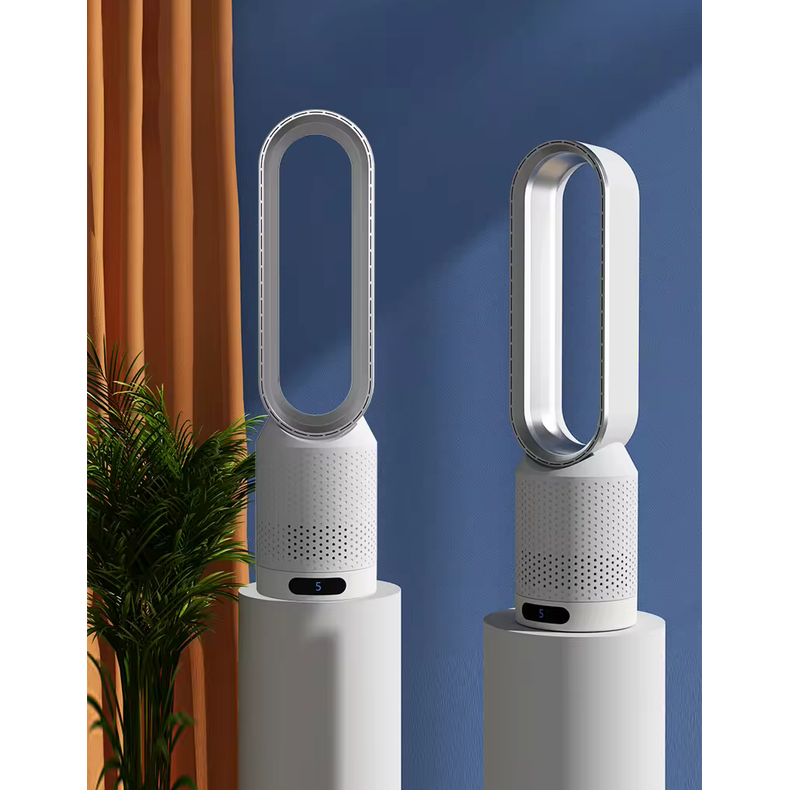 Bladeless Tower Fan with Air Purifier UV Ionization and Oscillating Design - Image 4