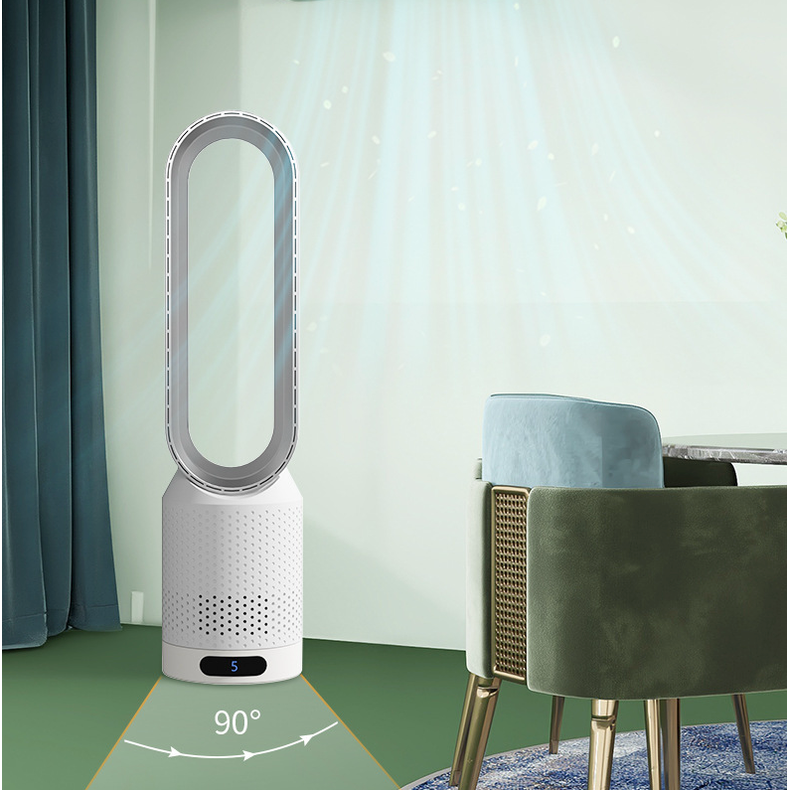Bladeless Tower Fan with Air Purifier UV Ionization and Oscillating Design - Image 5