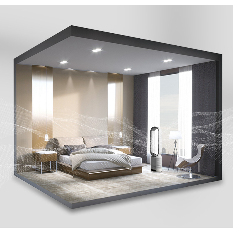 Bladeless Tower Fan with Air Purifier UV Ionization and Oscillating Design - Image 8