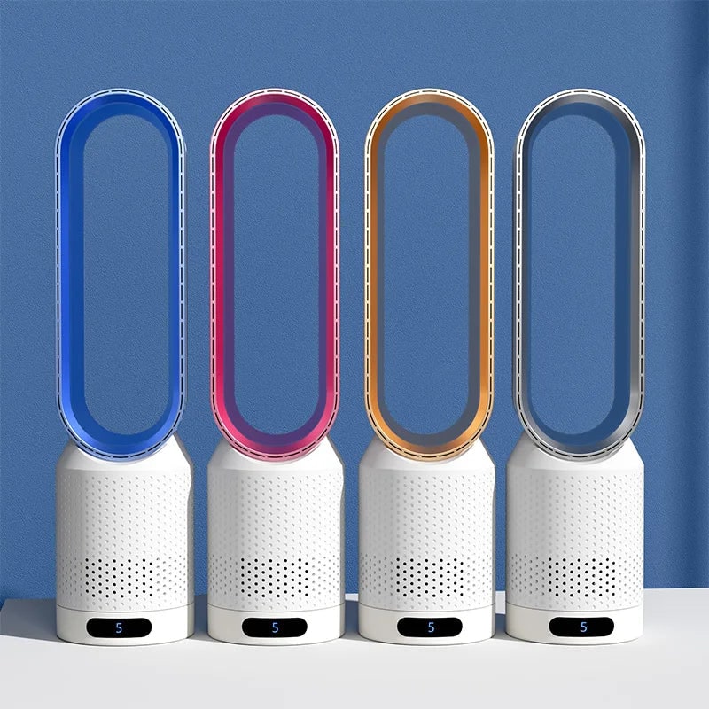 Bladeless Tower Fan with Air Purifier UV Ionization and Oscillating Design - Image 9