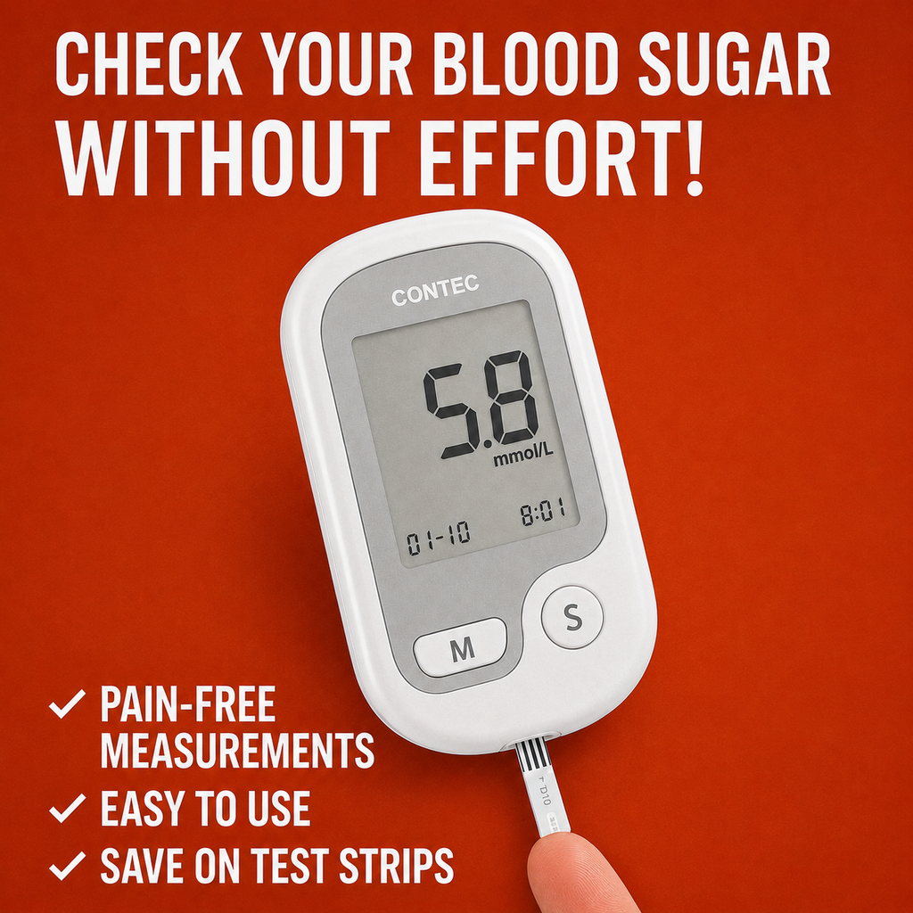 Blood Sugar Monitor with Digital Display and Portable Glucose Meter Test Kit - Image 2
