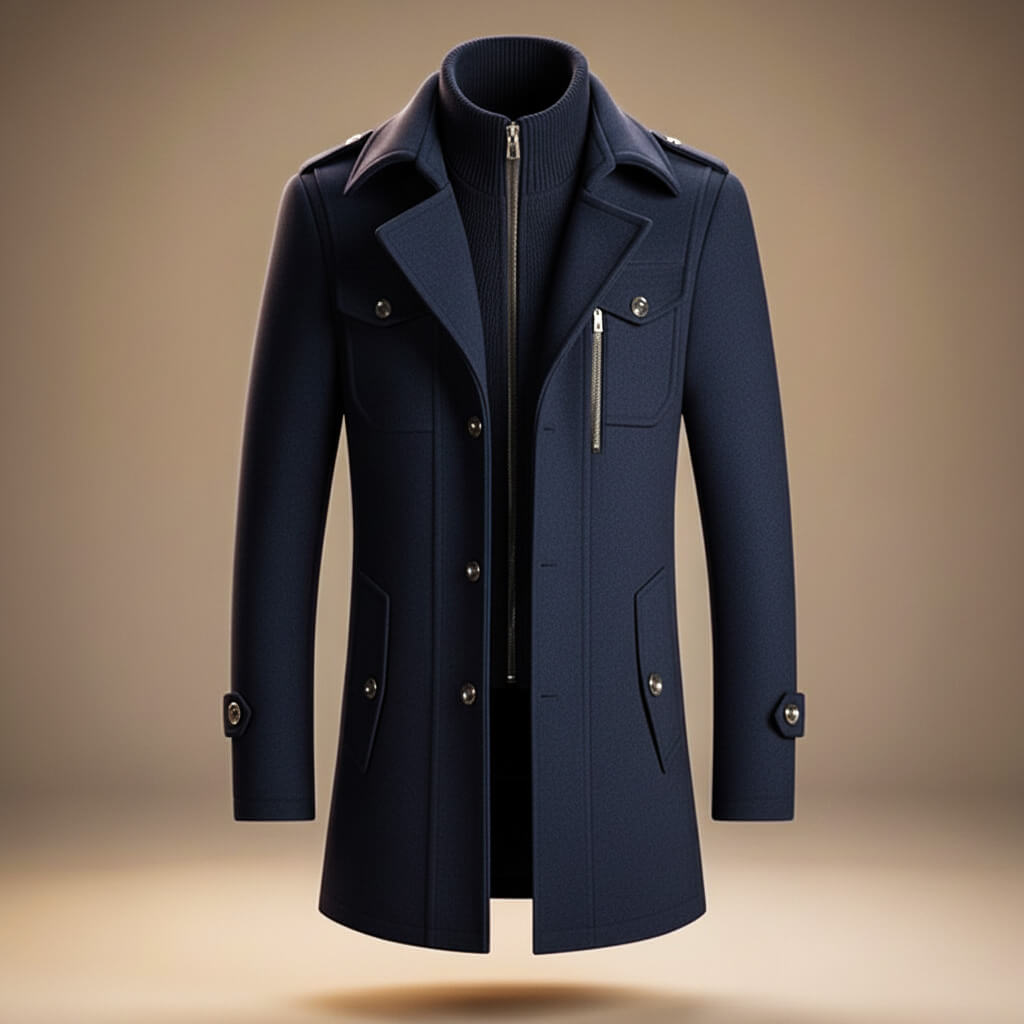 Men's Virgin Wool Coat