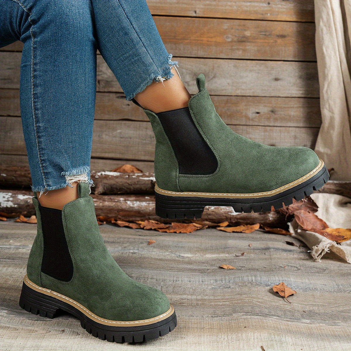 Bottines Chelsea pour femme à plateforme