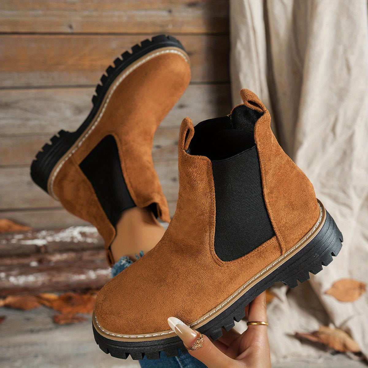Bottines Chelsea pour femme à plateforme