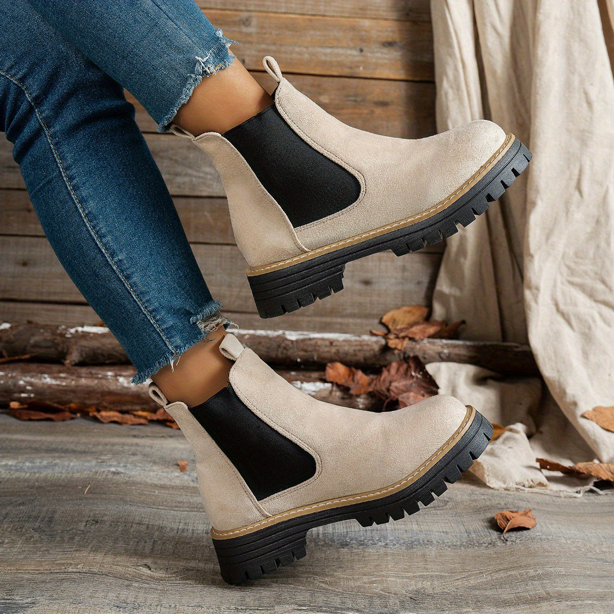Bottines Chelsea pour femme à plateforme