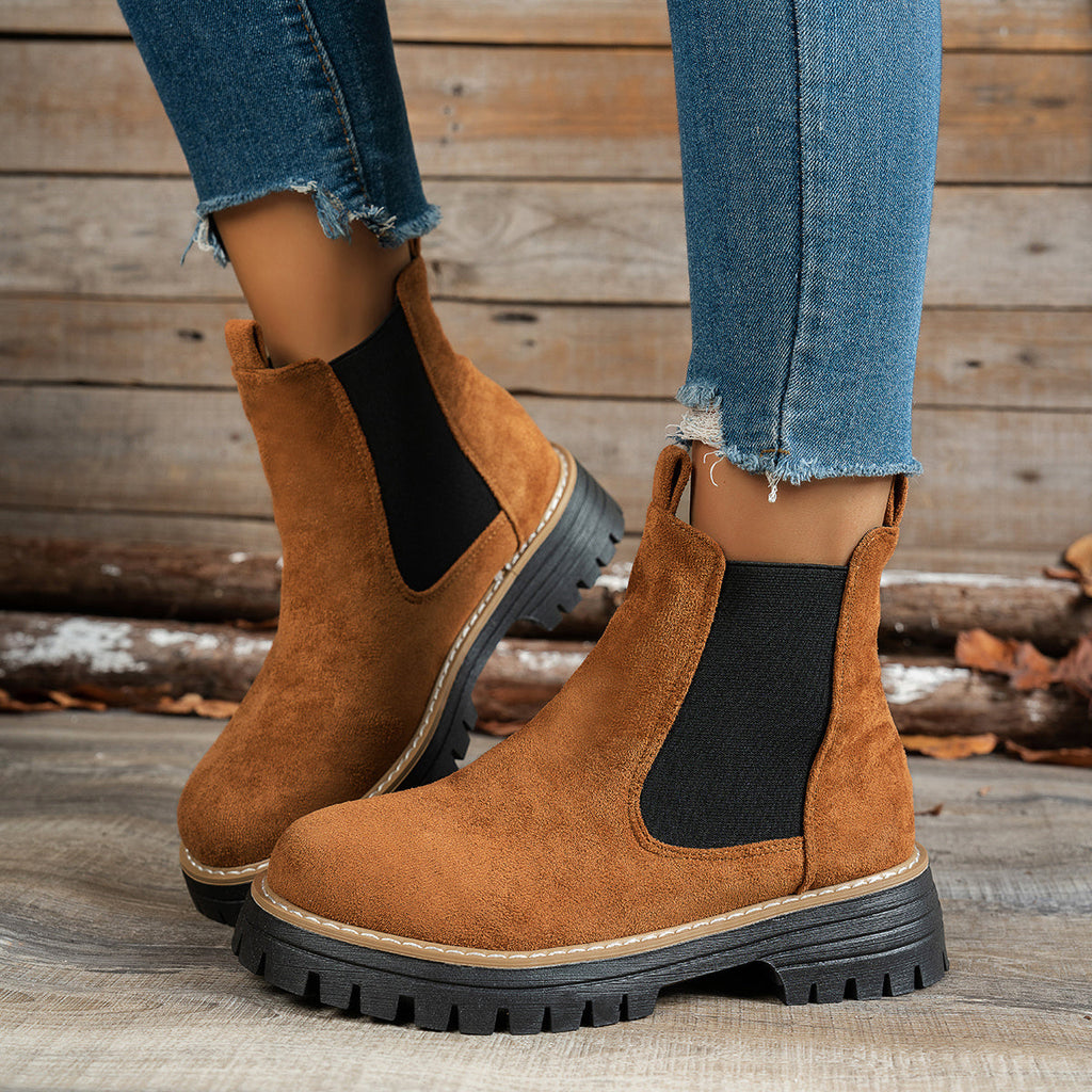 Bottines Chelsea pour femme à plateforme